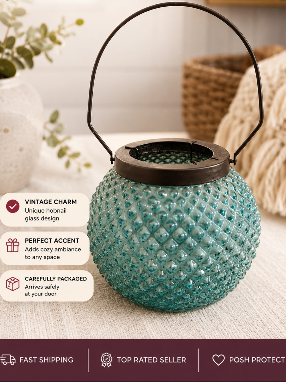 Pottery Barn glass lantern